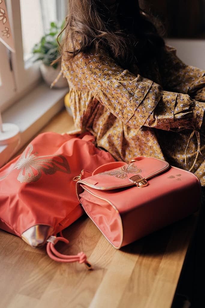 Belmil Premium Petite Kindergarten Schultertaschen Umhängetasche für Mädchen (305-51/P), Coral