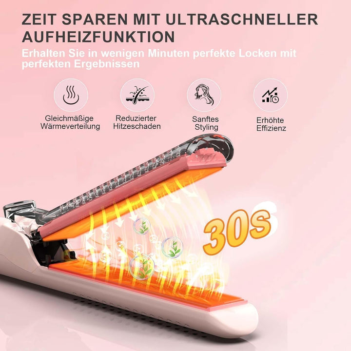 iToncs 2 in 1 Air glätteisen Locken und Glätten mit 360°Kühlluft, Reduziert Hitzeschäden, für schnel