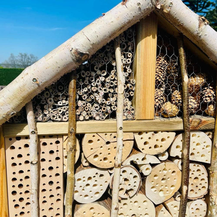 DARLUX handgefertigtes exclusives Insektenhotel XXL Wildbienen-Nisthilfe I nach NABU Empfehlung I 26