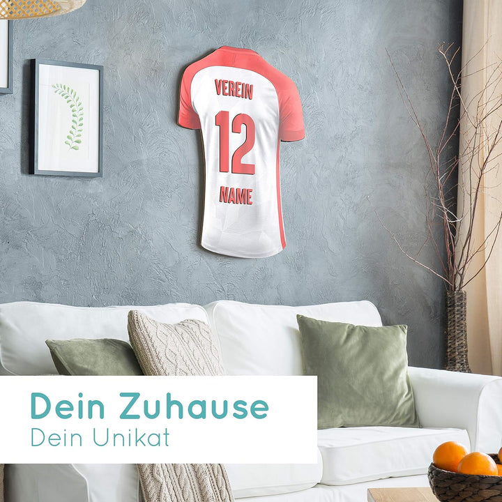 Elbeffekt Trikotlampe für Augsburg Fans aus Holz - personalisierbares Geschenk - schenke Dein indivi