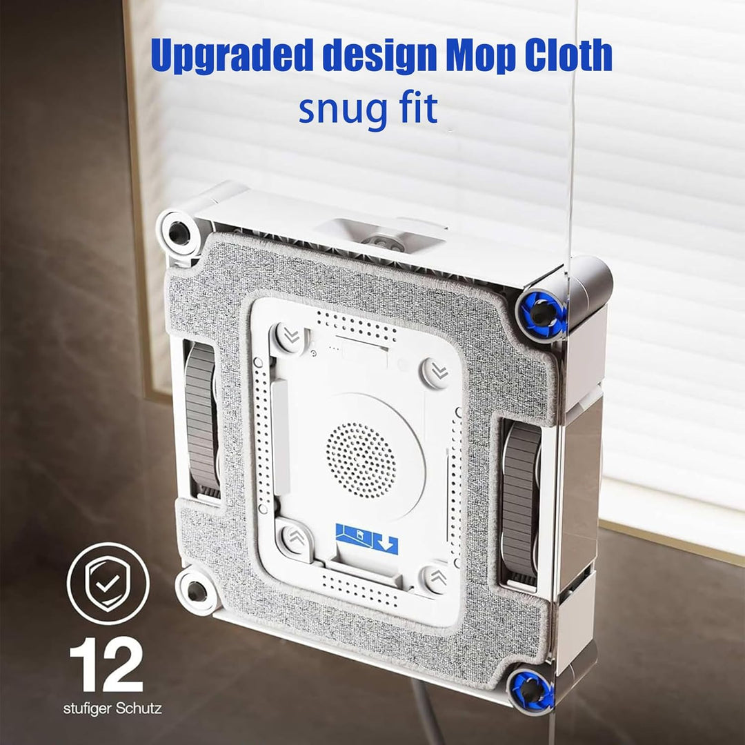 Mikrofaser-Reinigungspad mit Halterungs-Set für Ecovacs Winbot W3 Omni Fensterreinigungsroboter, Ers