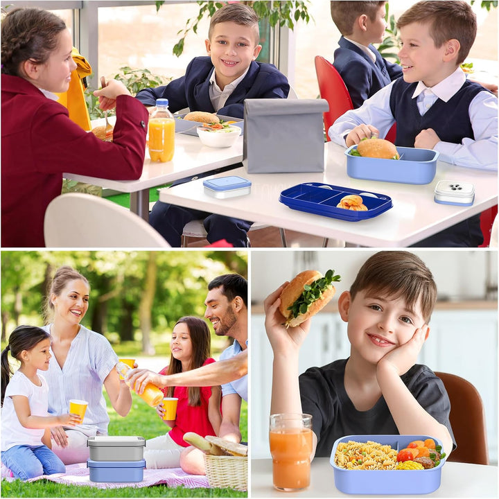 BIBURY Brotdose für Kinder und Erwachsene Mit Fächern, 1960 ML BPA-Frei, Auslaufsicher Lunchbox, Ben