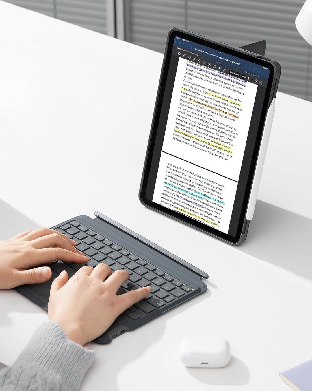 Inateck Hülle mit Tastatur für iPad Pro 11 2024,Ace-Touch Tastatur mit Touchpad für iPad Pro 11 Zoll