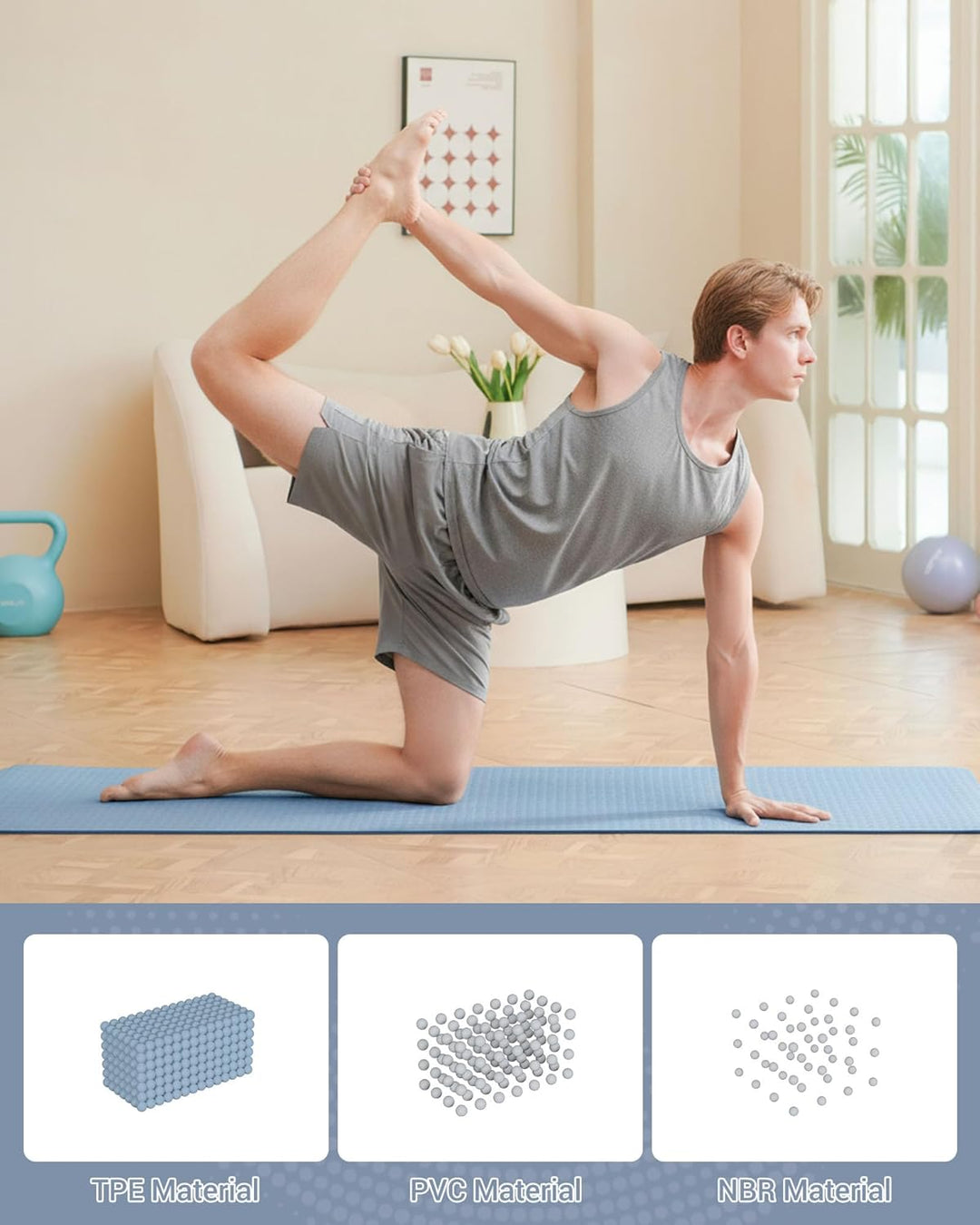 Good Nite Gymnastikmatte Yogamatte Fitnessmatte Rutschfest Trainingsmatte Sport Turn Matten Pilates