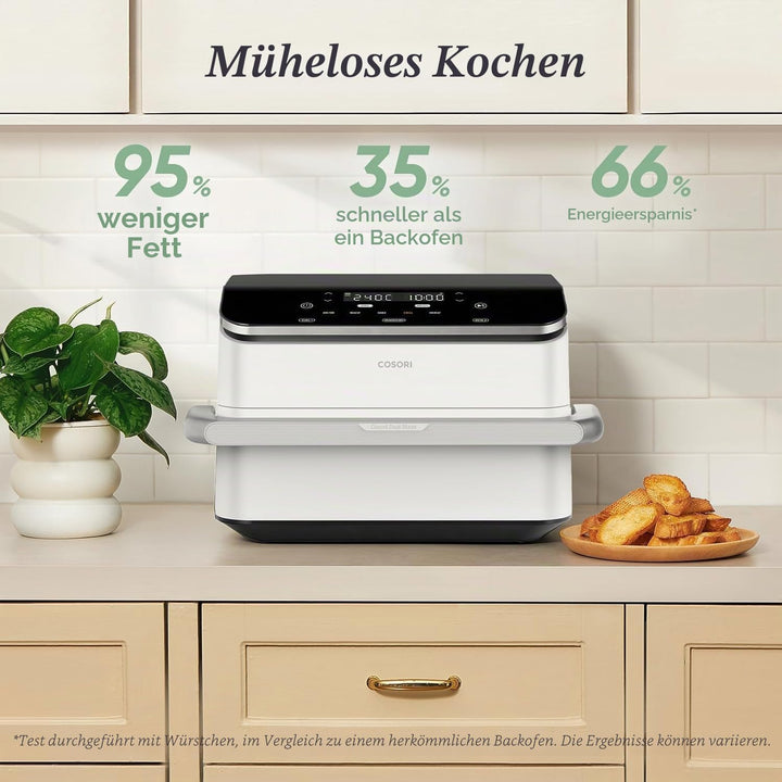 COSORI Air Fryer 10 l Twinfry, Fritteuse ohne Öl, 5-in-1, Dual Zone Airfryer mit abnehmbarem Trenner