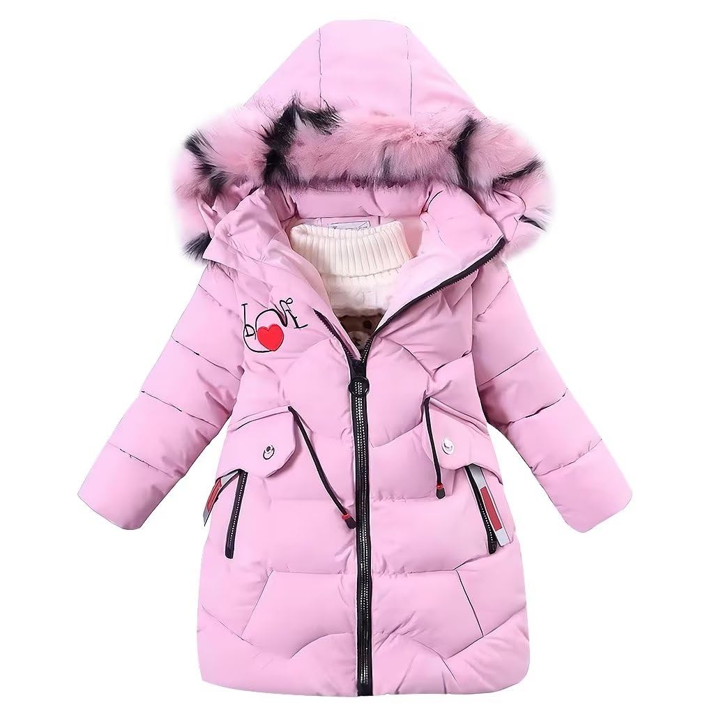 Mädchen Winterjacke Kinder Wintermantel Dicke Steppjacke Lange Warme Parka Baumwolljacke Outdoor Man