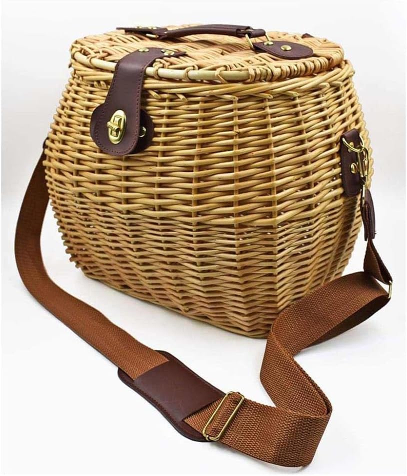 ok affarefatto zimbardi costanza Fliegenkorb, Korb aus Vimini mit Schultergurt 29 x 25 x 28 cm. Geei