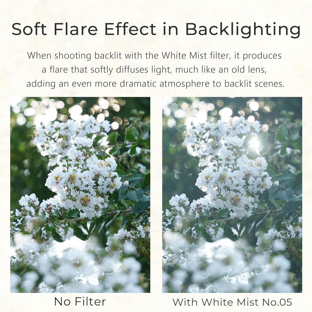 Kenko White Mist No.05 φ62mm, Diffusionseffekt, für einen Vintage-Look, für Video-/Porträtaufnahmen,
