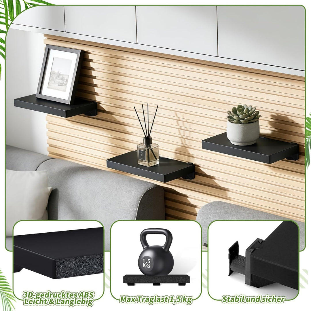 Meetory Regal für Akustikpaneele - 2 Stück Zubehör Akustikpaneele Ohne Bohren Wandorganizer Wandrega