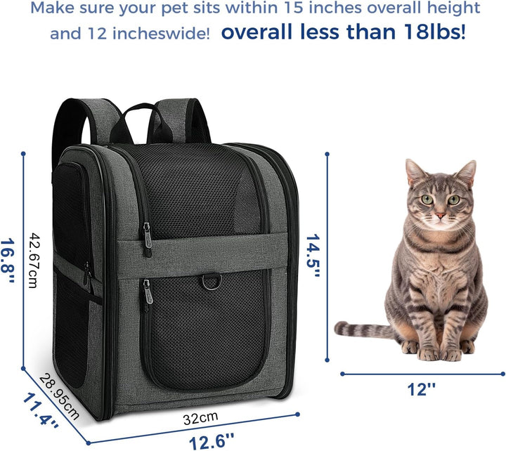 Apollo Walker Pet Carrier Backpack for Large/Small Cats and Dogs, Puppies, Safety Features and Cushi