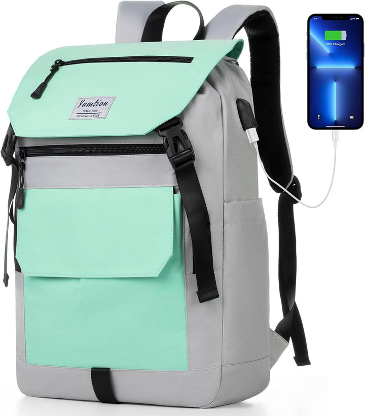 YAMTION Rucksack Teenager Mädchen mit 17 Zoll Laptopfach Schultasche Jungen Schulranzen Rucksack Lap