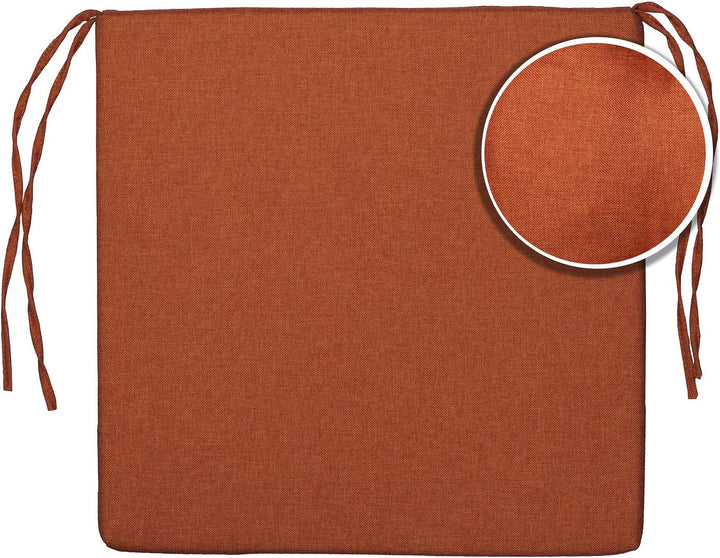 sunnypillow 4er Set Stuhlkissen mit Bindebänder - 40 x 40 x 5 cm - Sitzkissen Outdoor für Stühle/Bän