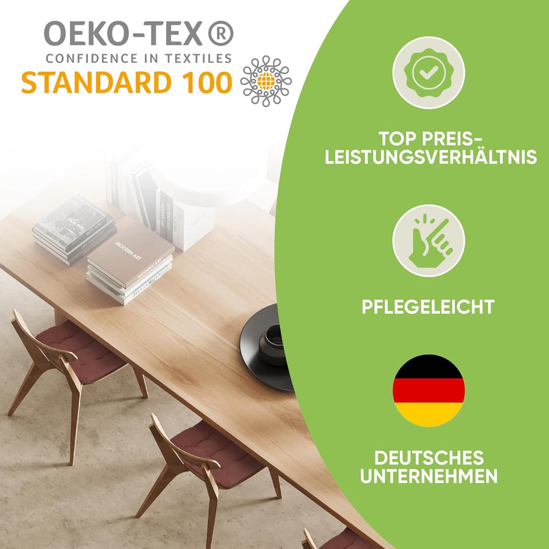 Gräfenstayn® 8er-Set Sitzkissen 40x40x3cm mit Haltebändern für Indoor und Outdoor mit Öko-Tex Siegel