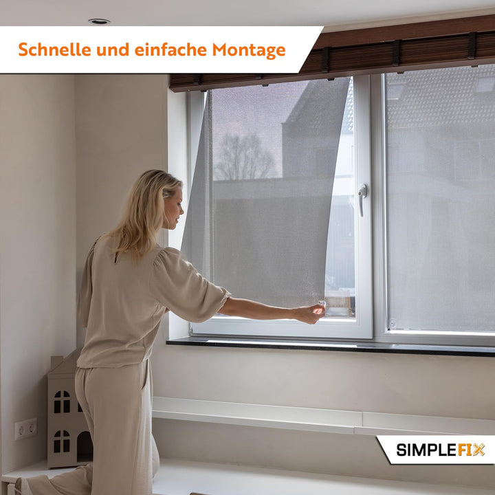 Sonnenschutz Fenster 90x100 cm, Sonnenschirm Innen, Dachfenster Verdunkelung ohne Bohren, Sonnenschu