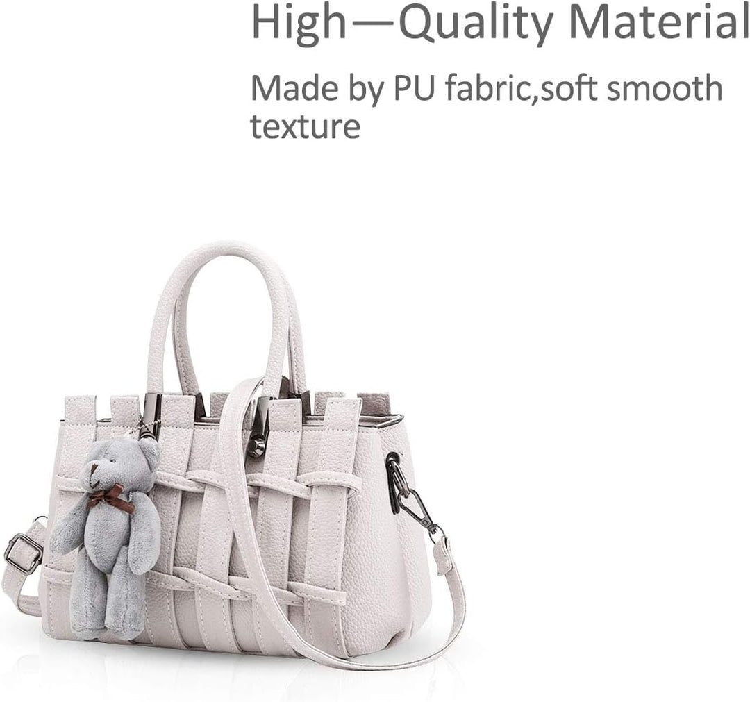 Neue Mädchen/Frauen süsse Mode-Handtasche Messenger Bag Umhängetasche Schulter-Geldbeutel Tote Weiss