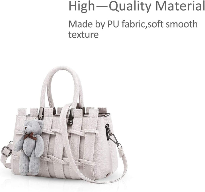 Neue Mädchen/Frauen süsse Mode-Handtasche Messenger Bag Umhängetasche Schulter-Geldbeutel Tote Weiss