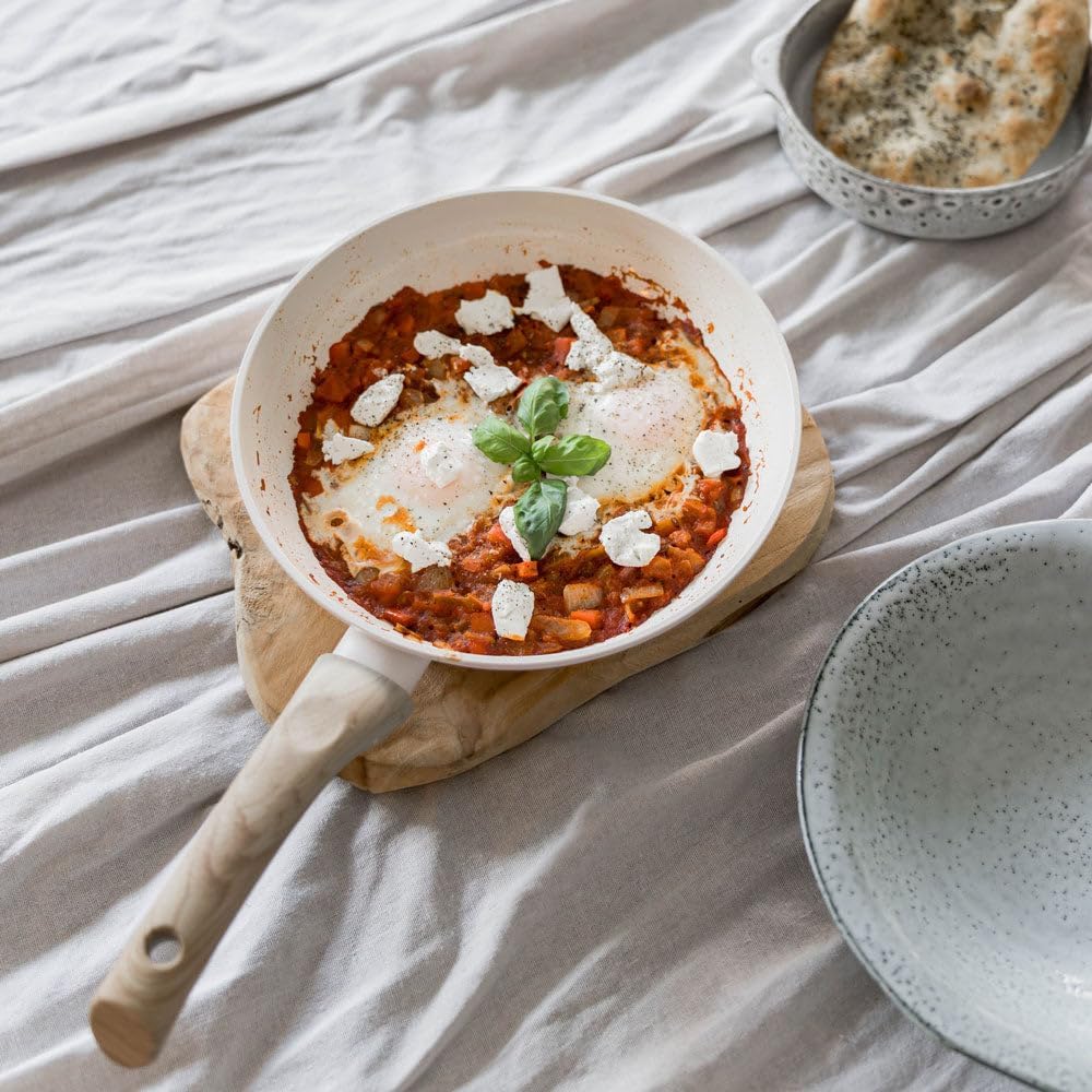 Cook & Pan - Go Ivory Pfannenset 2-teilig-Induktionsgeeignet-PFAS frei Keramik-Beschichtung -Antihaf