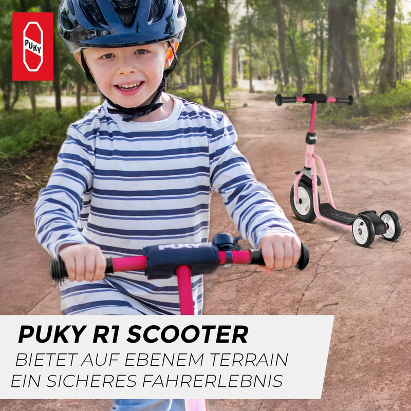 PUKY R 1 Classic Scooter | Sicherer Roller für Kinder ab 2 Jahren | Rutschfestes Trittbrett | Höhenv