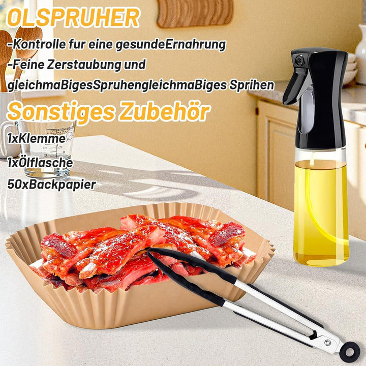 21PCS Ninja Heissluftfritteuse Zubehör, Airfryer Zubehör für Ninja Foodi Max Dual Zone AF400EU, AF40