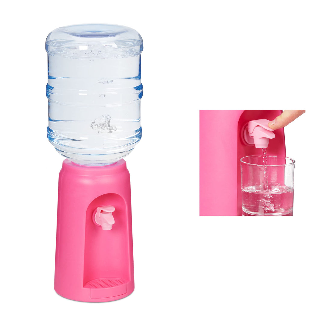 Relaxdays Wasserspender mit Tank & Zapfhahn, Tisch Trinkwasserspender Büro, 4,5 l, Kunststoff, H x D