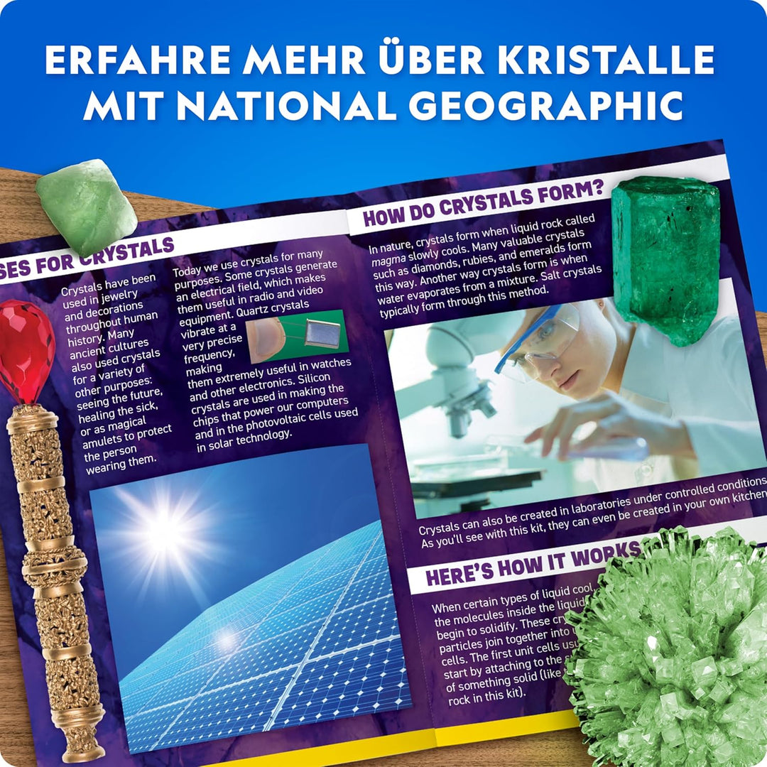 NATIONAL GEOGRAPHIC Jumbo-Leuchtkristall-Zuchtset – Bis zu 3x grösser als unsere Standardkristalle,