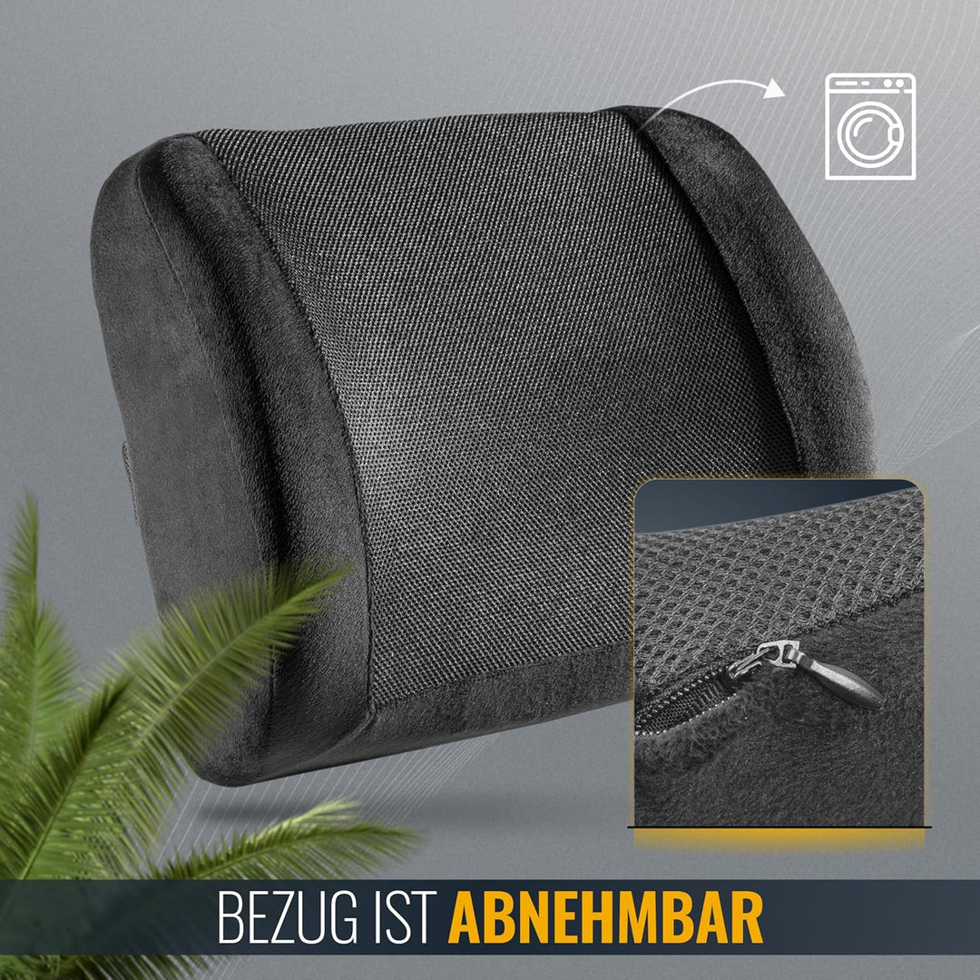 RICOO Ergonomisches Lendenkissen Kissen für den Rücken Lendenwirbelstütze Orthopädisch für Bürostuhl