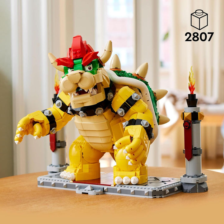 LEGO 71411 Super Mario Der mächtige Bowser, 3D-Modell-Bausatz, Bewegliche Figur zum Sammeln mit Duel