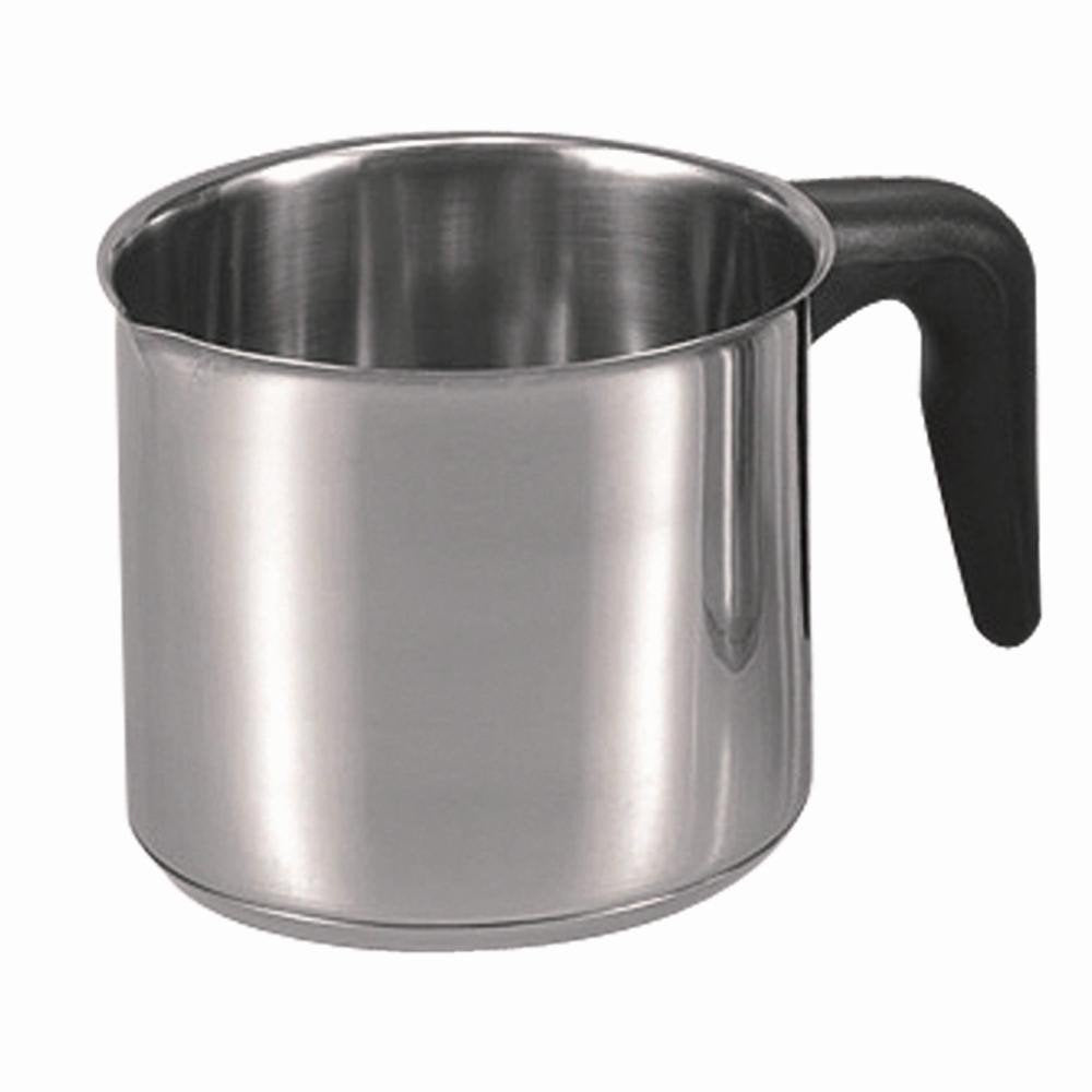 KRÜGERKarl Krüger Topf, Silber/Schwarz, 14 cm Milchtopf mit Ausguss 14 cm, Milchtopf mit Ausguss 14