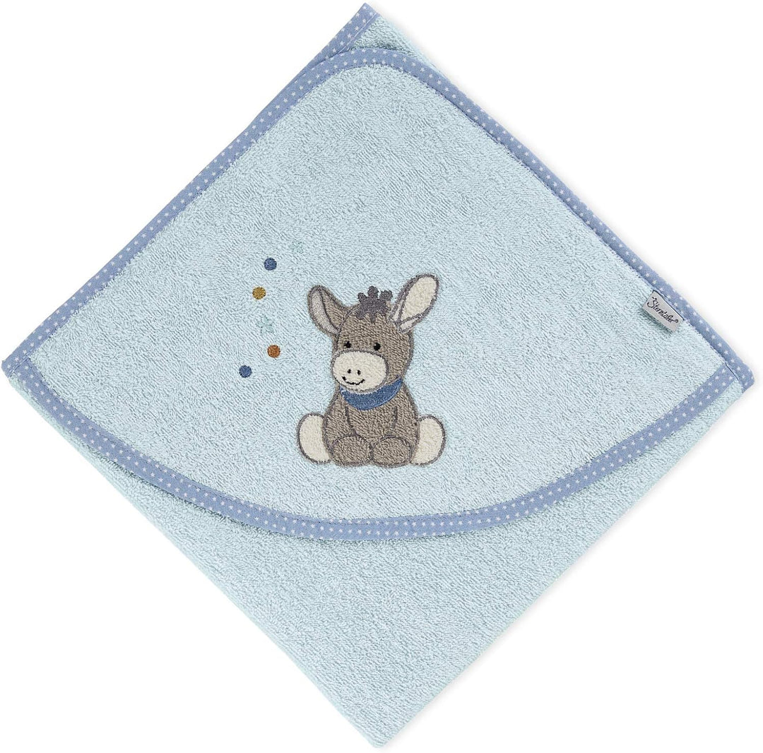 Sterntaler Baby Handtuch Kapuze - Kapuzenhandtuch EMMI - Badeponcho- 100% Baumwolle, schnell trockne