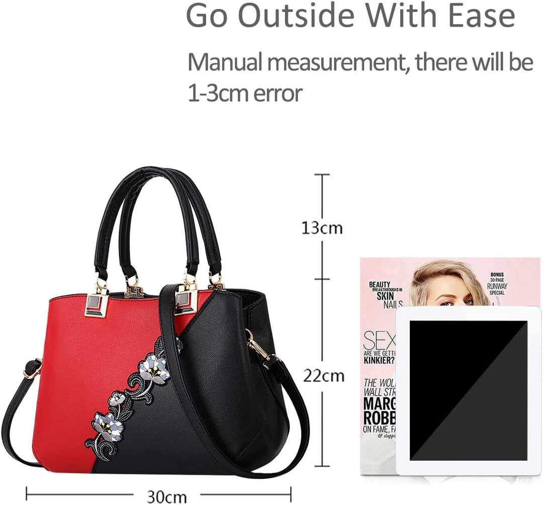 NICOLE & DORIS Handtaschen Damen modische Damenhandtaschen taschen Damen Umhängetaschen mit Blumenmu