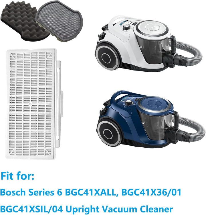 5 Stück Filter Zubehör für Bosch Serie 6 Bodenstaubsauger BGC41XALL / BGC41X36 / BGC41XSIL Staubsaug