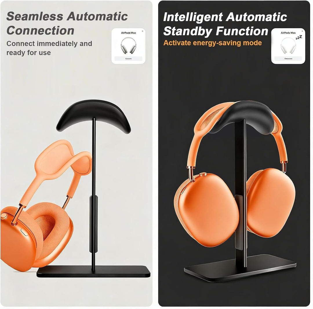 Headset Halterung aus Aluminium mit Schlafmodus, Rutschfester Kopfhörer Ständer für Schreibtisch mit