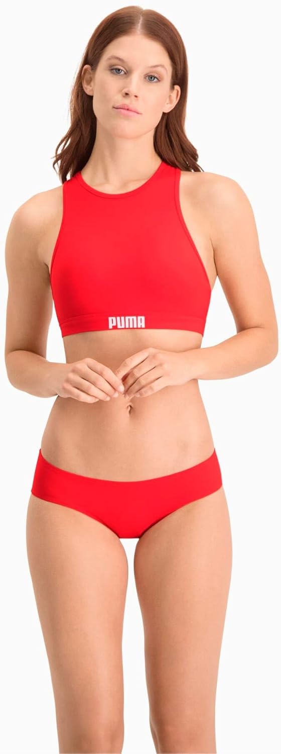 PUMA Damen Swim Women's Bottom Hipster XS Rot, XS Rot