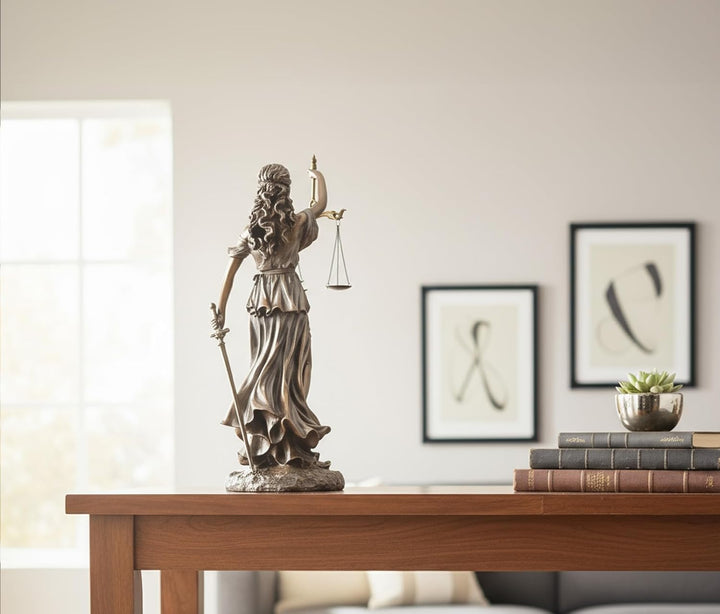Veronese 708-7524 Justitia Figur bronziert Skulptur römische Götter 34 cm BGB
