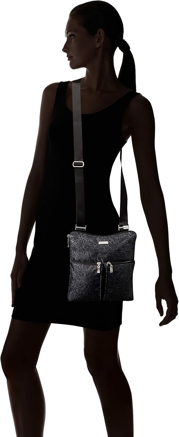 Baggallini Horizon Crossbody-Tasche für Damen, 25,4 x 26,7 cm, leicht, wasserabweisend, Nylon, RFID-
