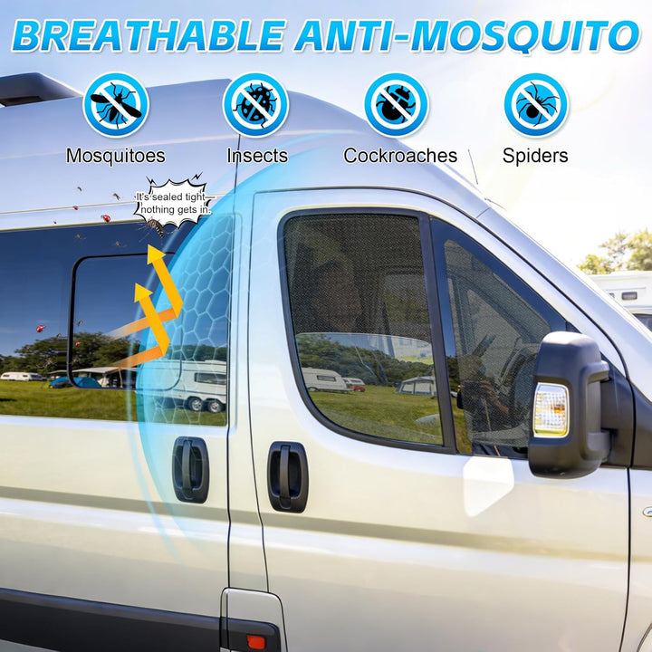 Magnetisches Insektennetz Ersatz für Renault Trafic 2014-2025 | Starker Magnet-Verschluss, Feinmasch