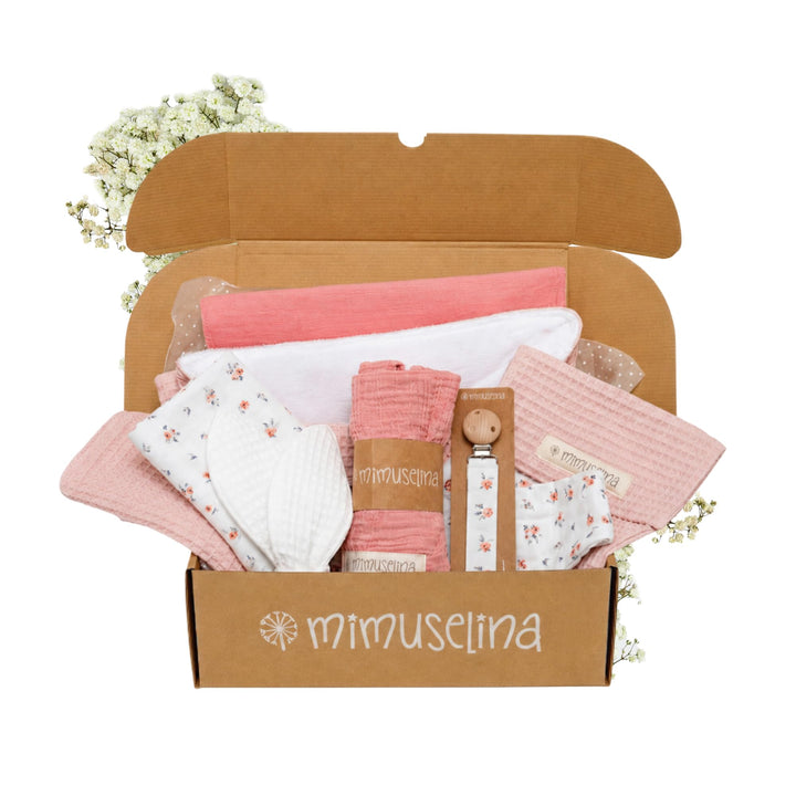 MIMUSELINA Pack Neugeborenen Geschenk | Baby Geschenk Mädchen oder Junge | Babygeschenke zur Geburt