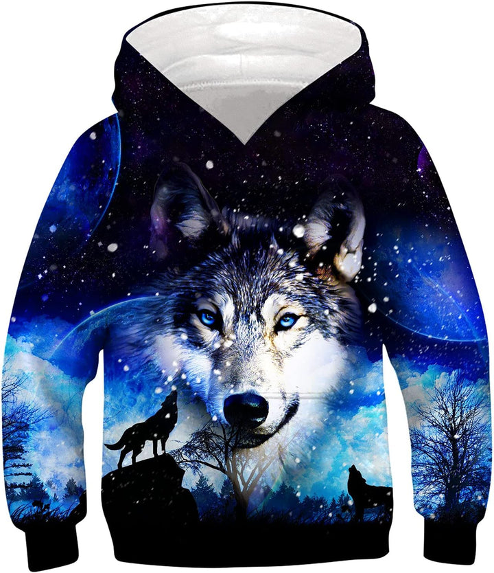 kids4ever Unisex Kinder Hoodie 3D Lustig GedrucKt Kapuzenpullover Langarm Pullover Hoodies Sweatshir