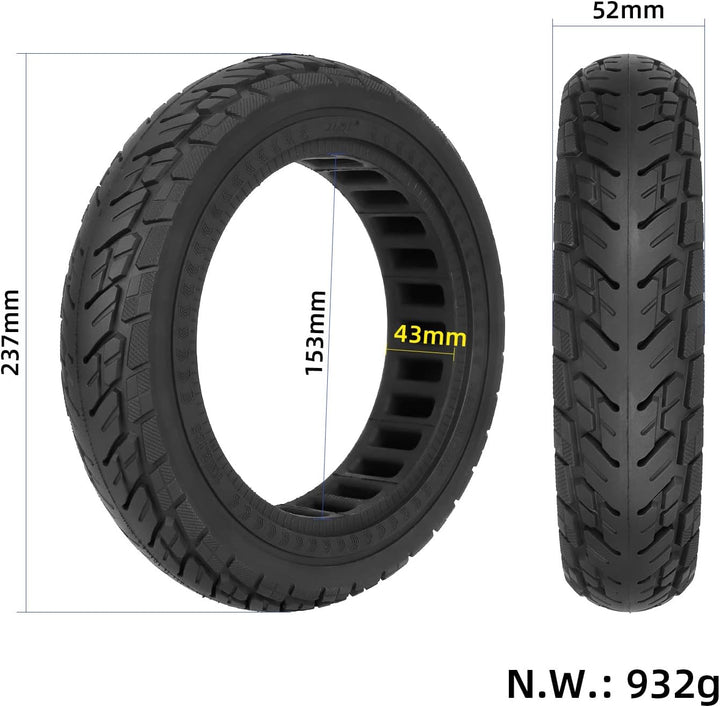 Prodrocam 250 x 54 Vollreifen für Xiaomi 4 Pro/Lite Elektroroller, 10 x 2,125 Vollgummireifen für Ni