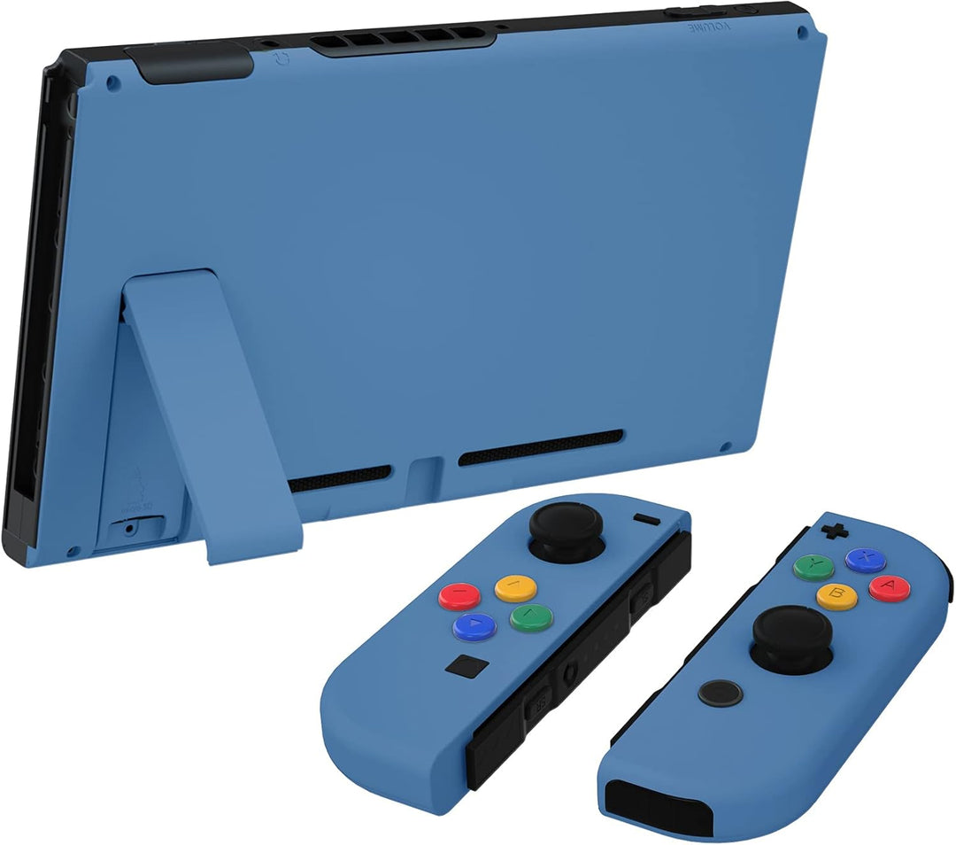 eXtremeRate Hülle Case für Nintendo Switch Joycon/Konsole, Rückgehäuse&Kickstand für Switch Console,