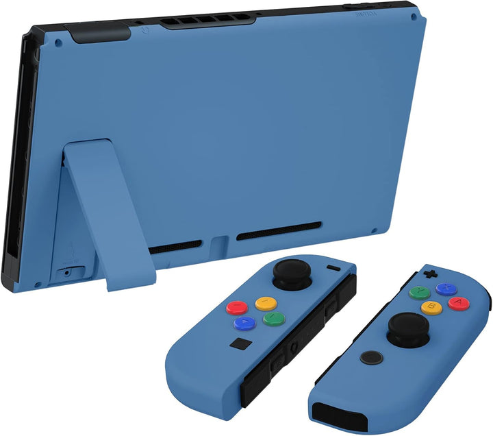 eXtremeRate Hülle Case für Nintendo Switch Joycon/Konsole, Rückgehäuse&Kickstand für Switch Console,
