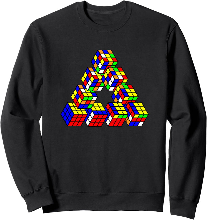 Nerdy Puzzle Cube Penrose Dreieck Geschenk Sweatshirt