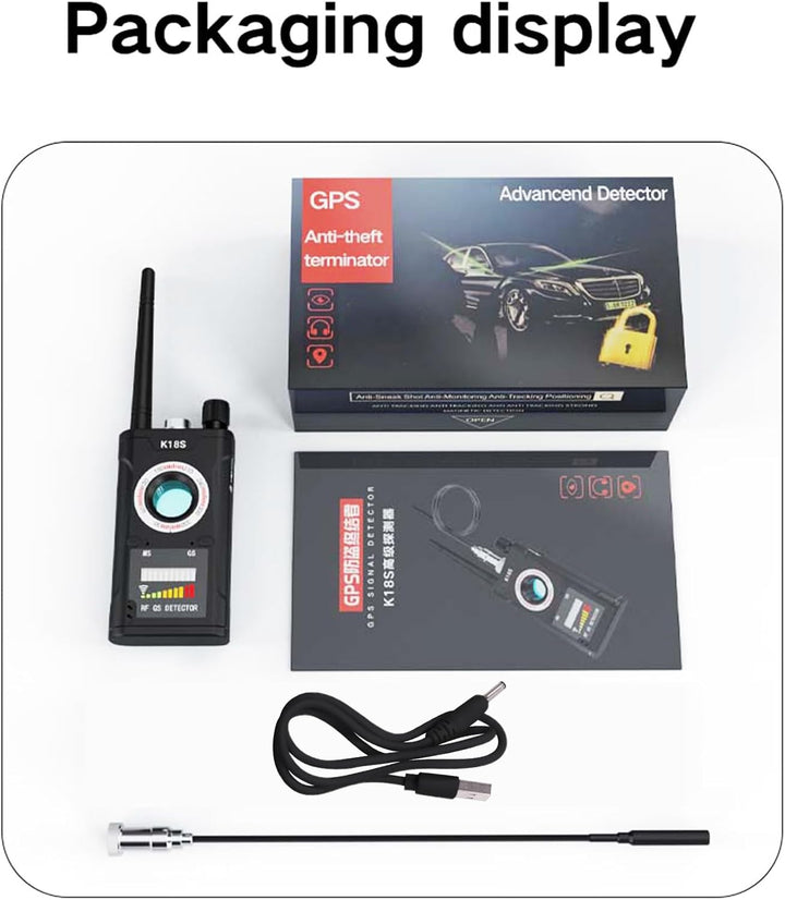 POMIACAM K18S Drahtloser versteckter Kamera-Detektor, Anti-Spionage-Detektor, Fehlerdetektor, RF-Det