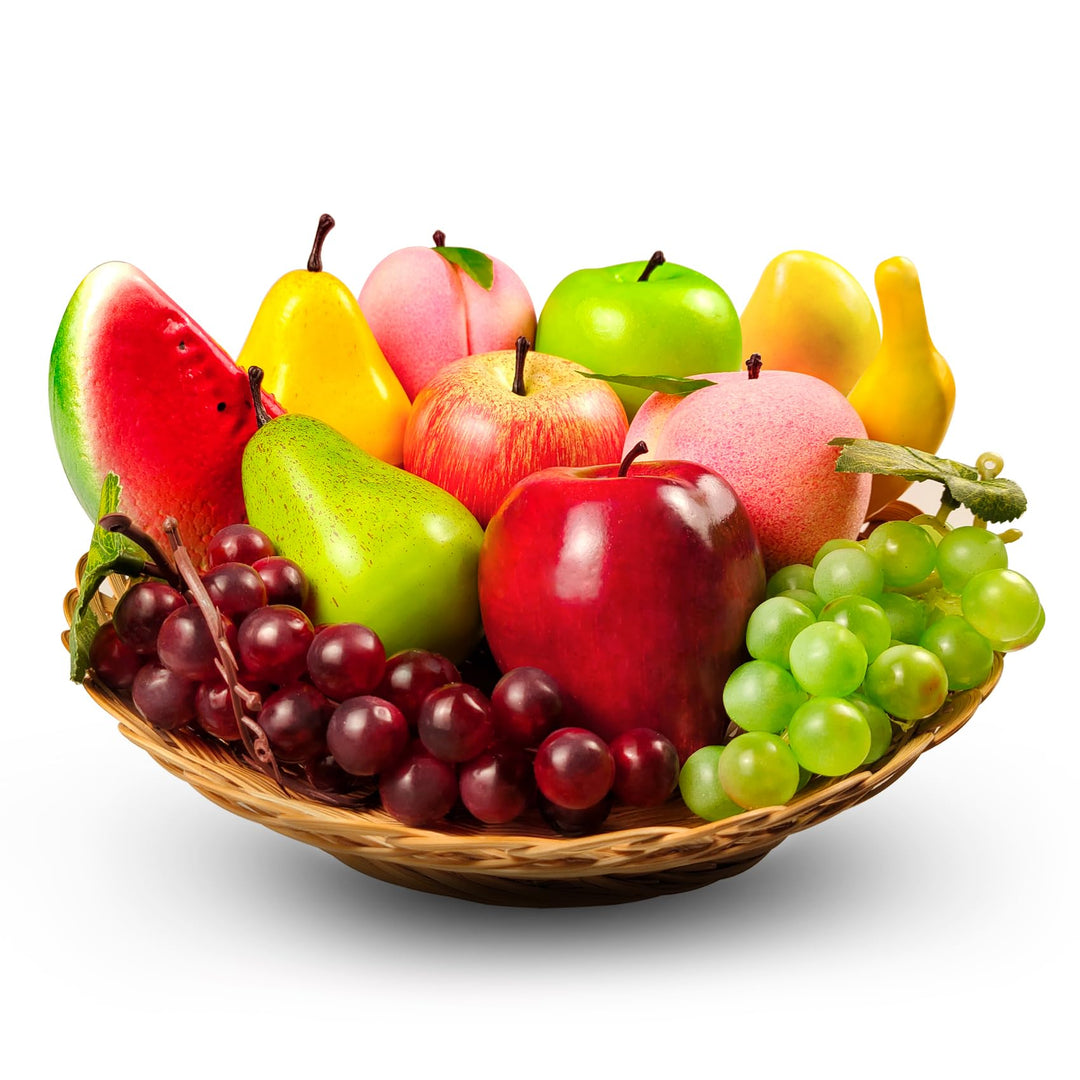 12 Stück künstliche Früchte, künstliche Früchte Set, Simulation Obst für zu Hause, Simulation Obst R