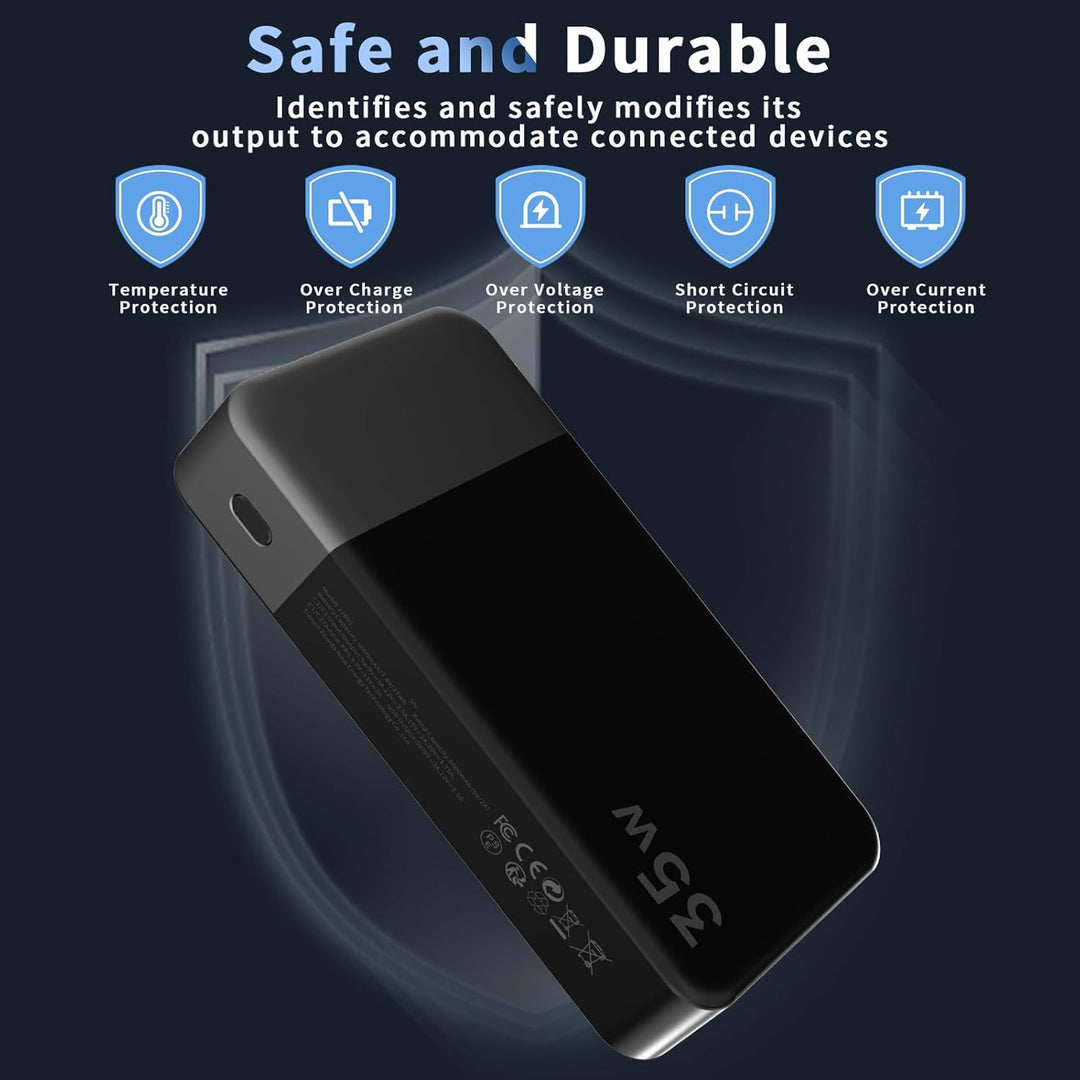 NOBIS Power Bank, Powerbank 20000mAh, 35W Externe Handyakkus Fast Charging, Externer Akku with C to