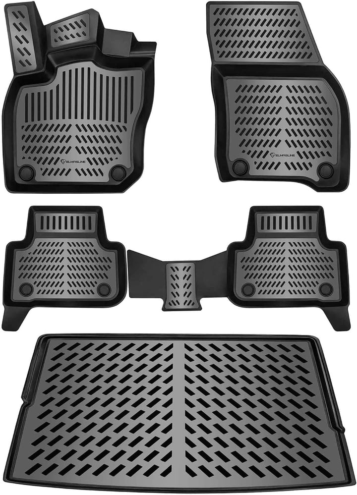 ELMASLINE 3D Gummimatten & Kofferraumwanne Set für VW TIGUAN 3 (2023-2025) oberer Ladeboden (verstel