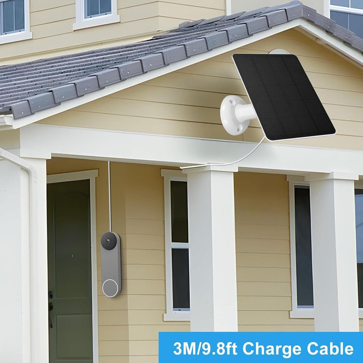 10 W Solarpanel Ladegerät für Nest/Eufy Doorbell 2K Kamera, Ring Video Doorbell 2, Video Doorbell 3+