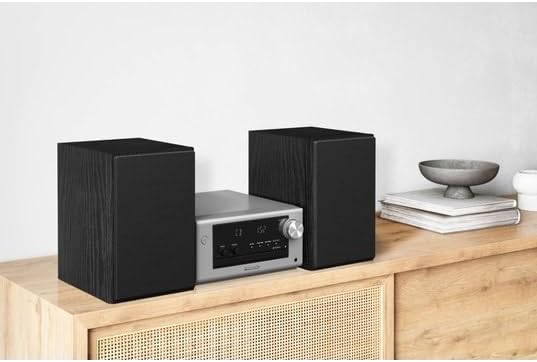 Panasonic SC-PM702EG-S Neat Micro Hi-Fi Stereoanlage mit CD, DAB+/FM-Radio, USB und Bluetooth, Lauts