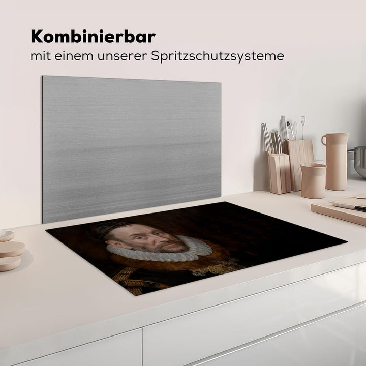 MuchoWow Herdabdeckplatte Ceranfeld Spritzschutz Küche Wilhelm von Oranien - Gemälde - Alte Meister