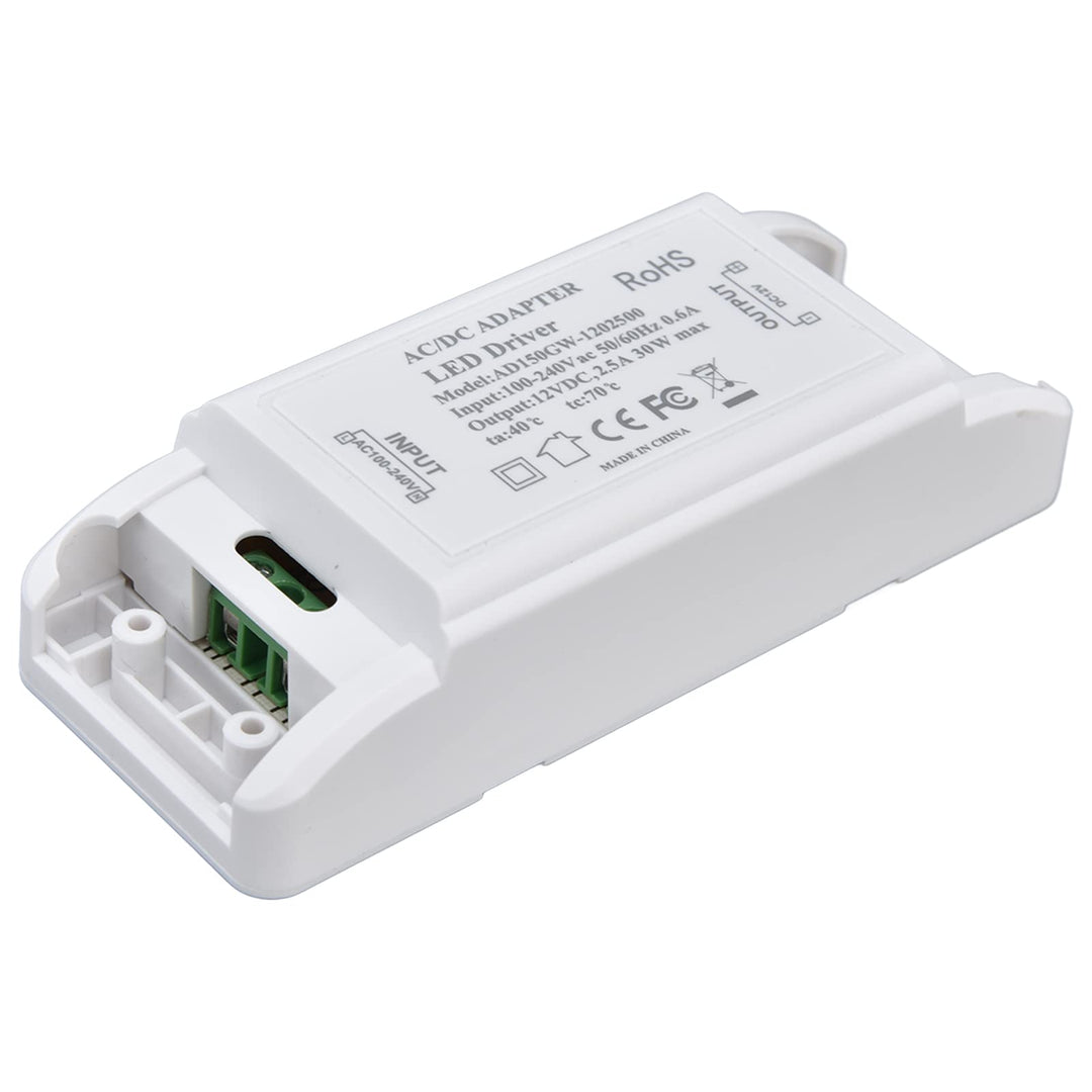 30W 2,5A 12V DC Dimmbarer LED-Treiber, Ausgangsspannungstransformator mit Überstrom- und Blitzschutz